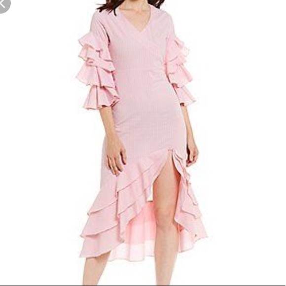 Gianni Bini Lola Tiered Ruffle Stripped Dress - Picture 1 of 8